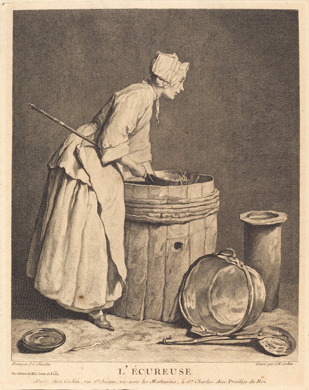 O esquilo de Charles Nicolas Cochin I after Jean Siméon Chardin