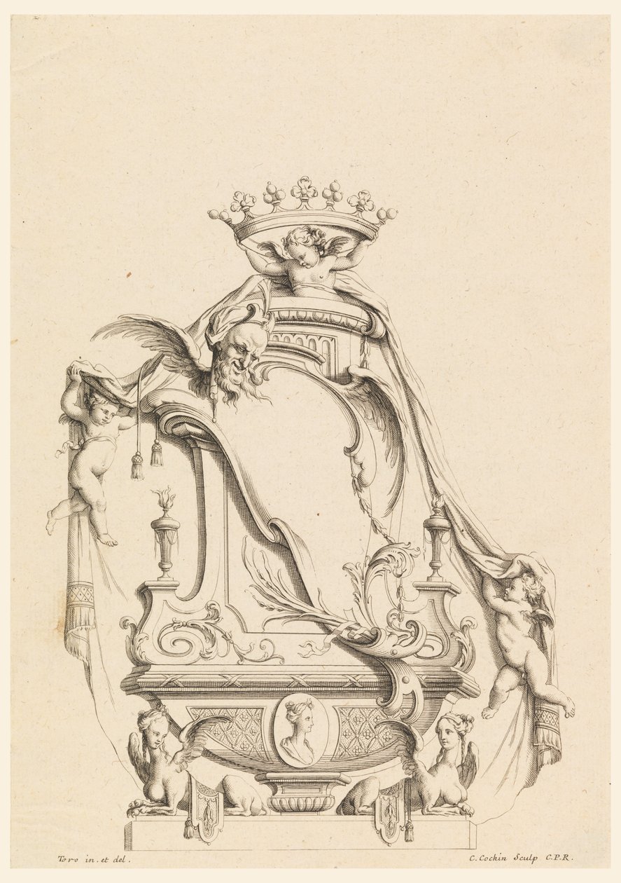 Design para cartucho de "Cartuchos recém-inventados" de Charles Nicolas Cochin the younger