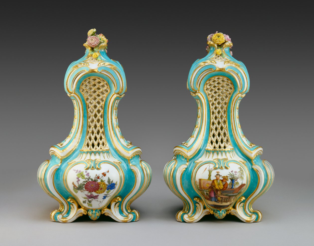 Par de Vasos Triangulares Pot-pourri de Charles Nicolas Dodin