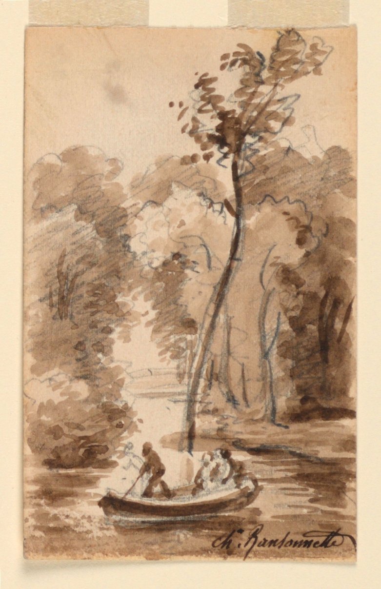 Um córrego na floresta de Charles Nicolas Ransonnette