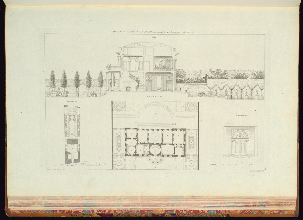 Impressão encadernada (França) de Charles Nicolas Ransonnette