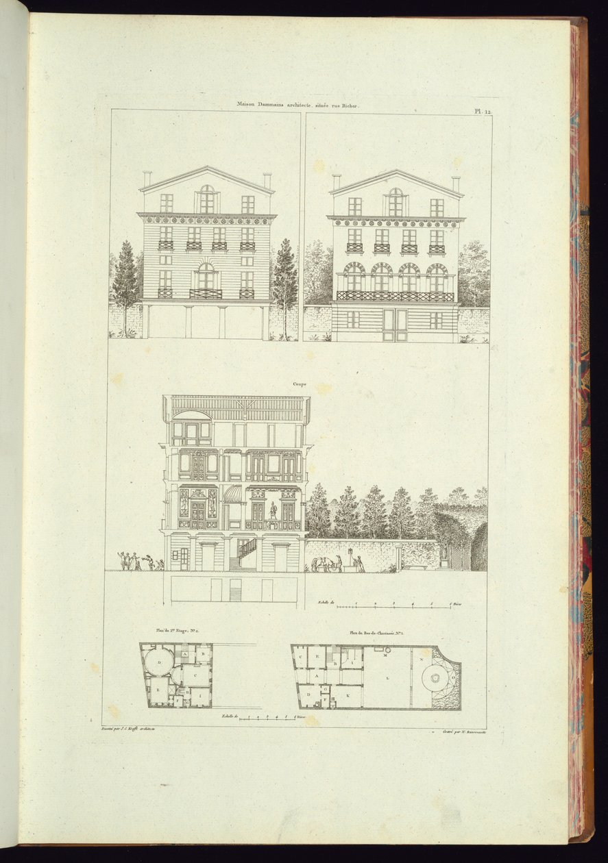 Impressão encadernada (França) de Charles Nicolas Ransonnette