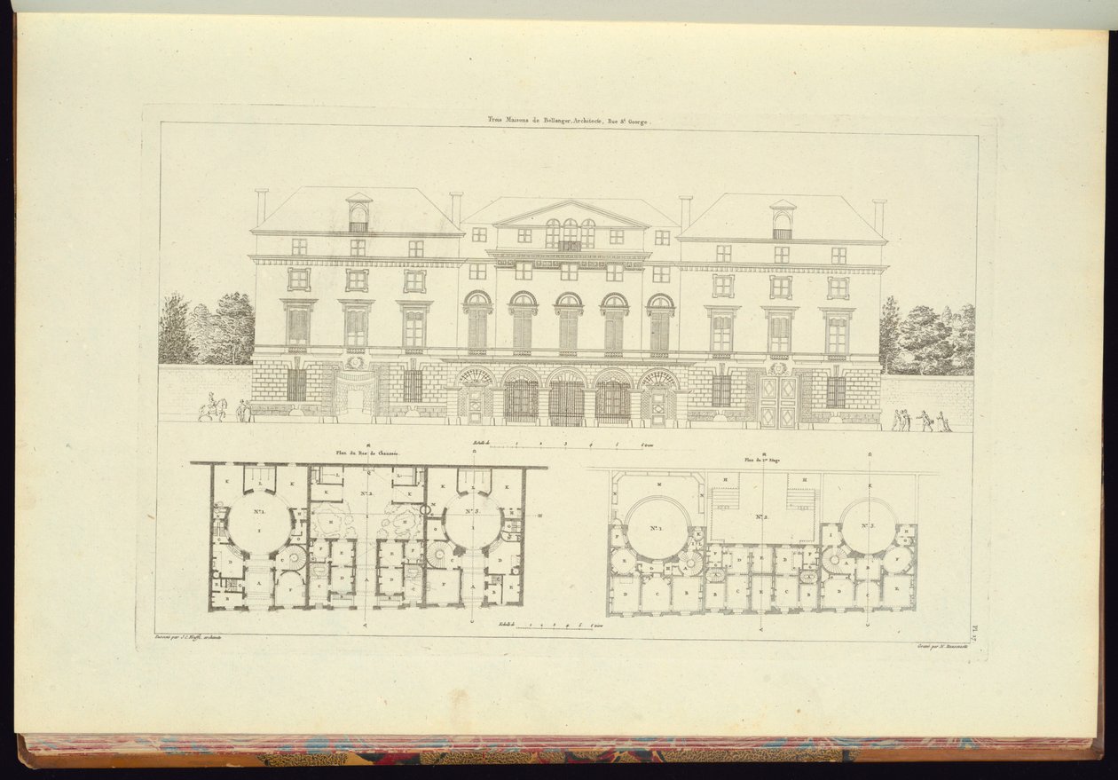 Impressão encadernada (França) de Charles Nicolas Ransonnette
