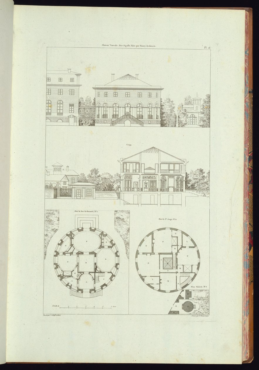 Impressão encadernada (França) de Charles Nicolas Ransonnette