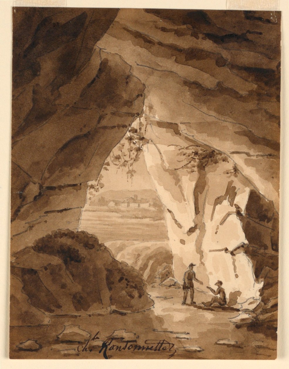 Em uma caverna de Charles Nicolas Ransonnette
