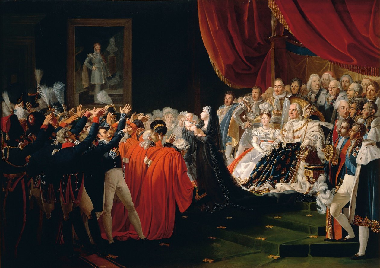 França, Versalhes, A duquesa de Berry apresenta o duque de Bordéus aos espectadores de Charles Nicolas Raphael Lafond