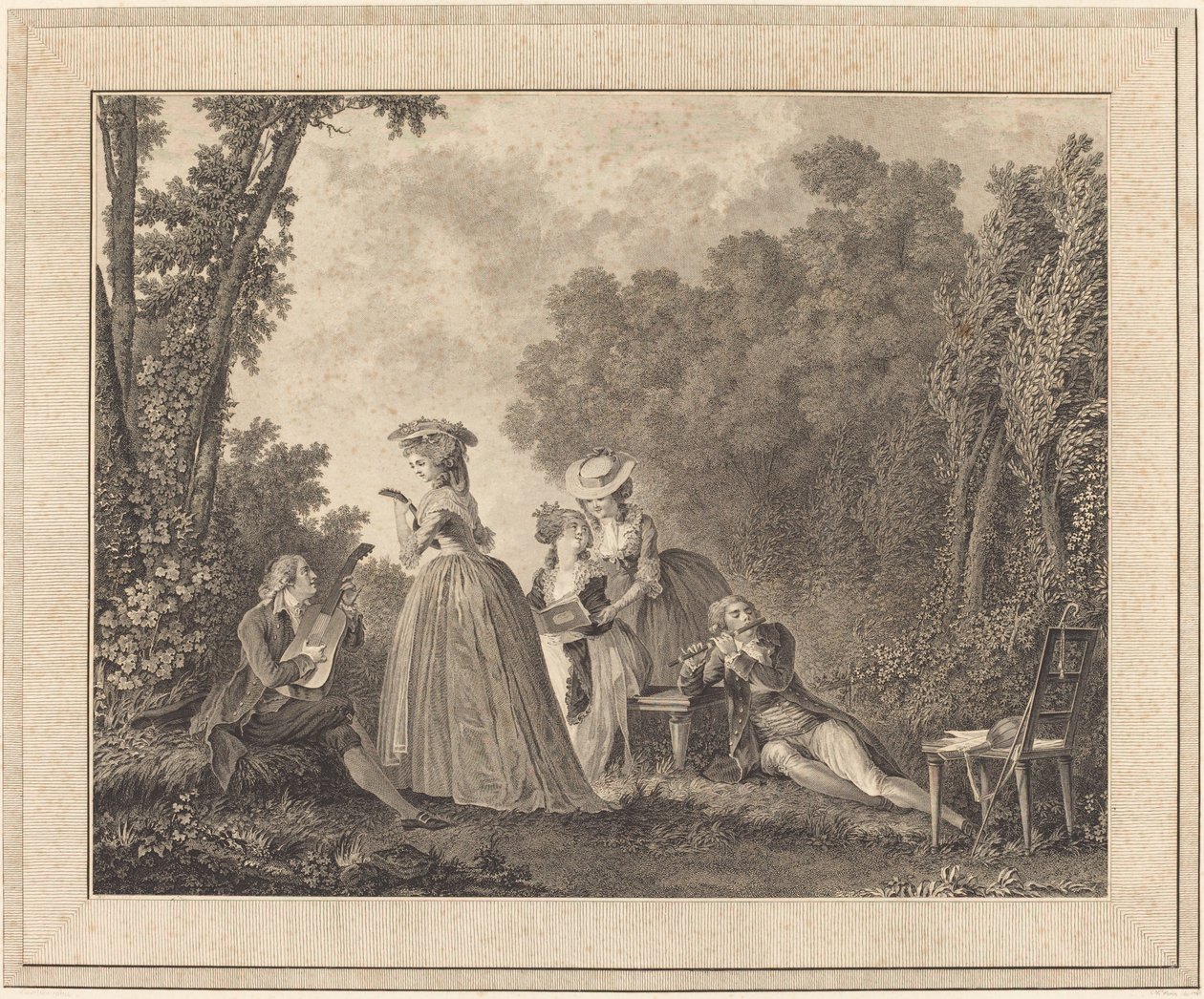 O agradável concerto de Charles Nicolas Varin after Nicolas Lavreince