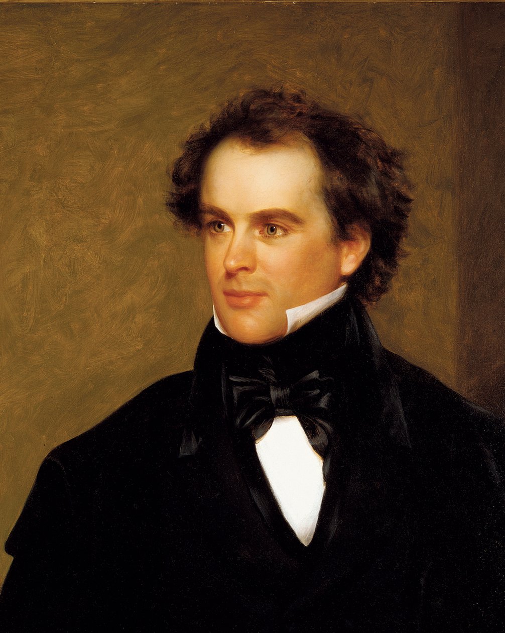 Nathaniel Hawthorne (1804-64) 1840 (óleo sobre tela) de Charles Osgood
