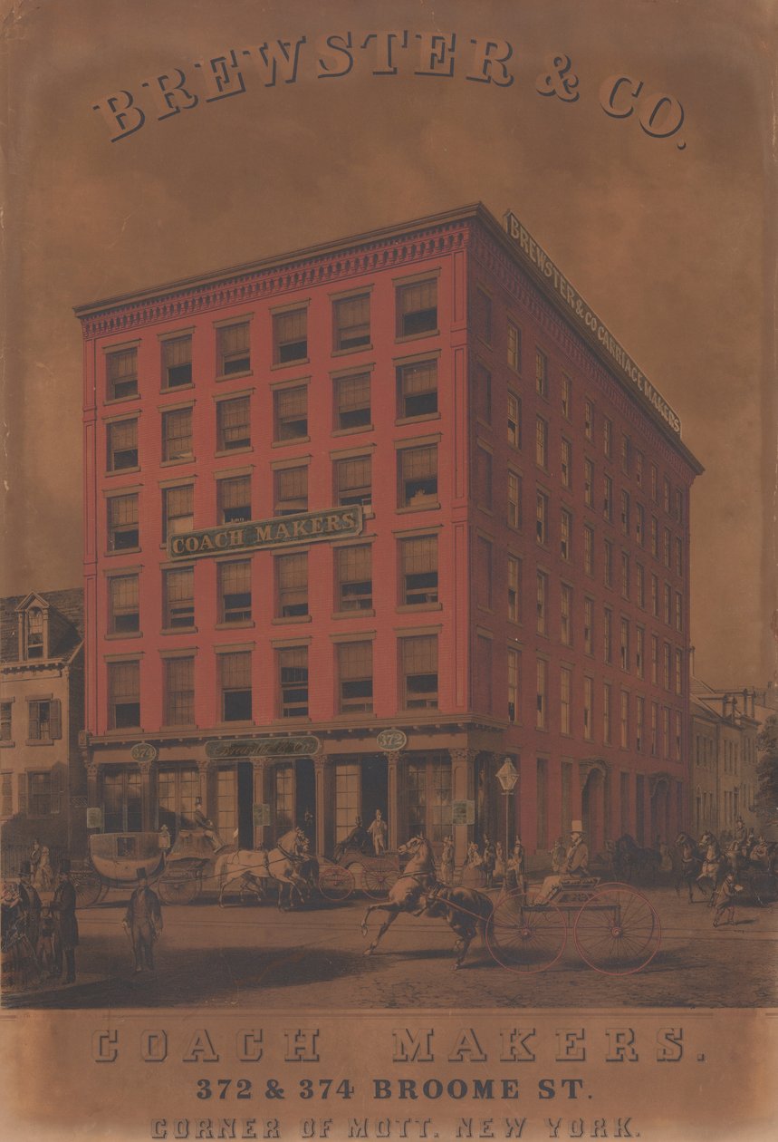 Brewster & Co. Coach Makers, 372 e 374 Broome St., ca. 1860-70 de Charles Parsons