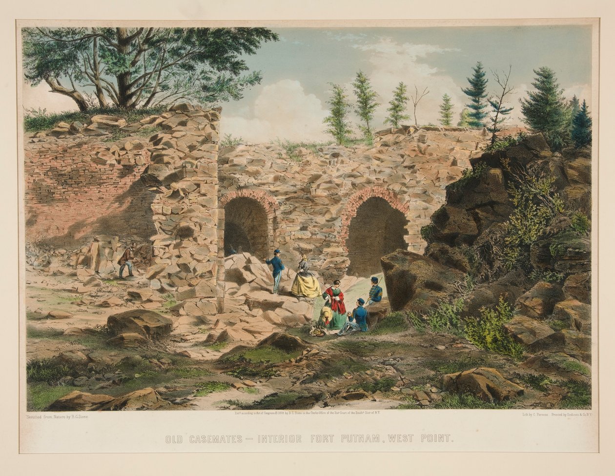Old Casemates - interior Fort Putnam, West Point de Charles Parsons