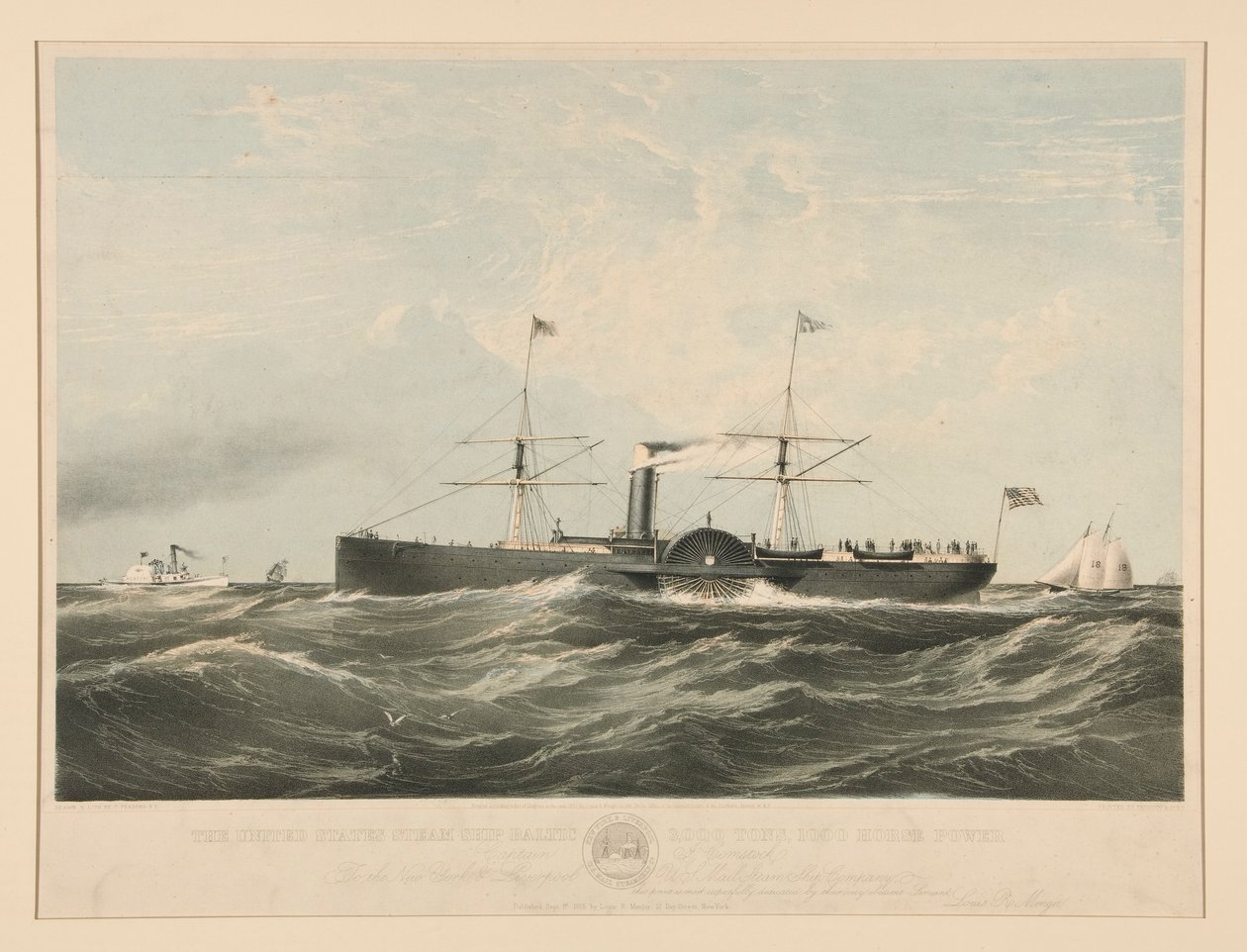 O navio a vapor dos Estados Unidos Báltico de Charles Parsons