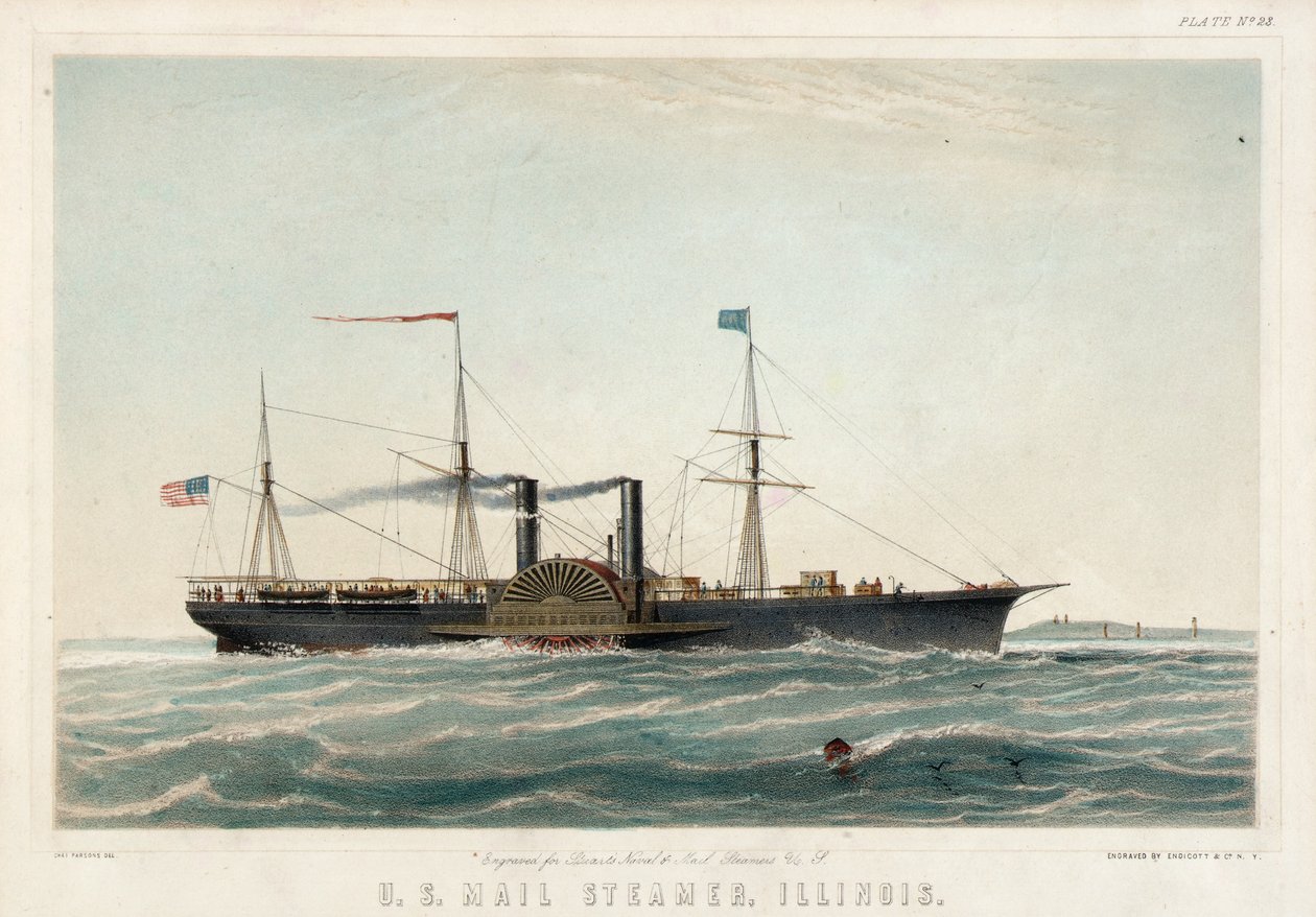 Navio a vapor do correio dos EUA, Illinois de Charles Parsons