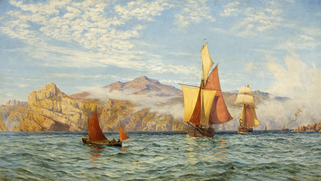 Ilha Ramsey, ao largo de Pembrokeshire de Charles Parsons Knight