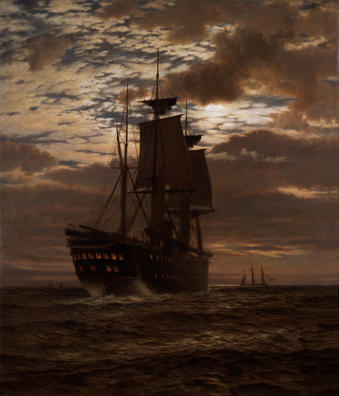 O último tropo indiano, HMS &39;Malabar&39;, 1881 de Charles Parsons Knight
