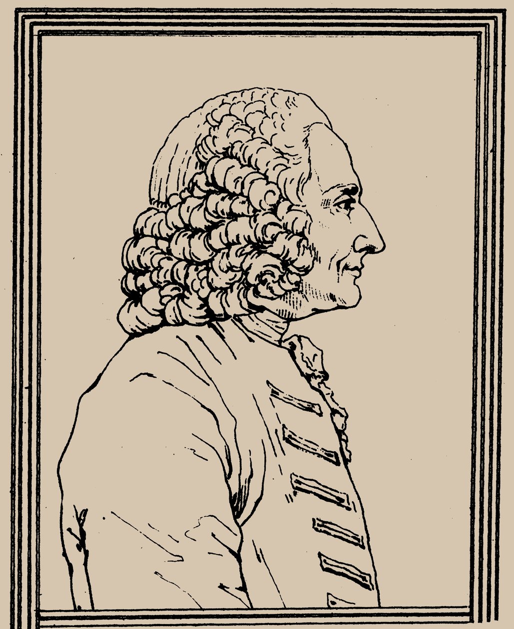Retrato do compositor Jean-Philippe Rameau 1683-1764, c. 1800. de Charles Paul Landon