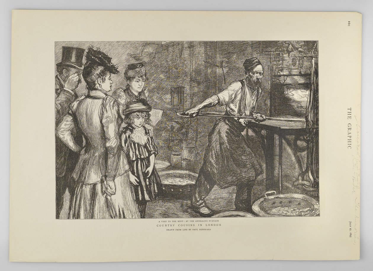 Forno de recozimento em Tower Hill, do The Graphic, 1895 de Charles Paul Renouard