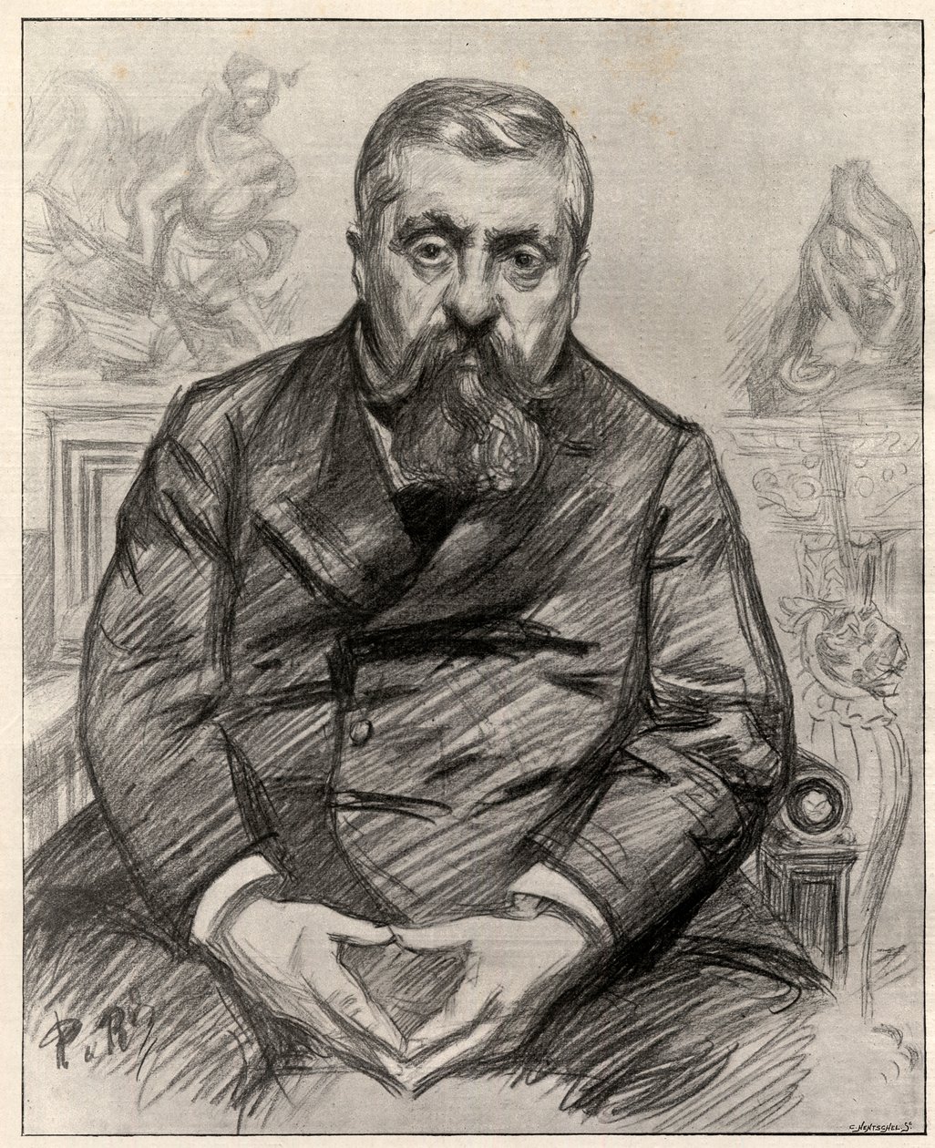 Retrato de Charles Alexandre Dupuy (1851-1923), estadista francês. de Charles Paul Renouard