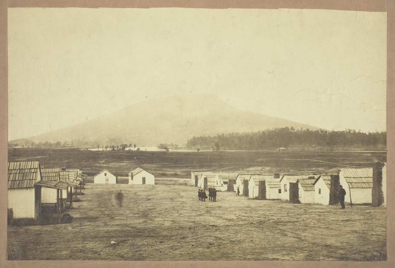 Sem título (Acampamento do Exército, talvez da Batalha de Lookout Mountain, Chattanooga, Tennessee) de Charles Peck