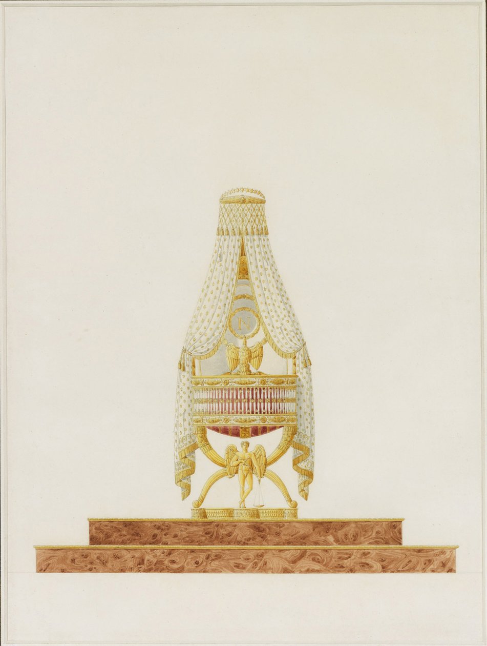 Projeto do berço para Sua Majestade o Rei de Roma, 1811 de Charles Percier