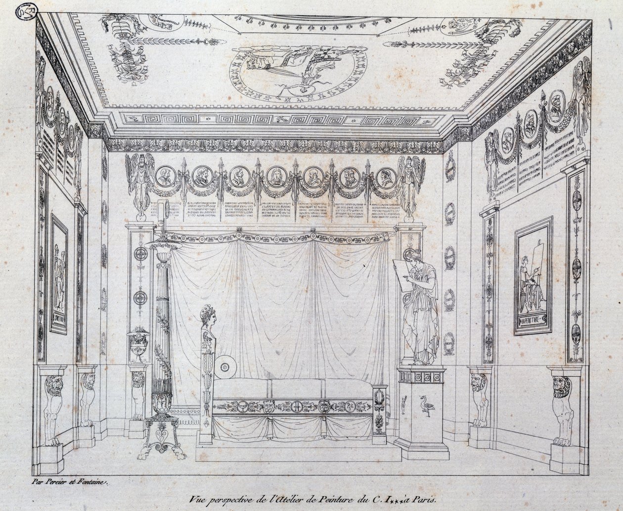 Estúdio de Pintura para CI de Charles Percier