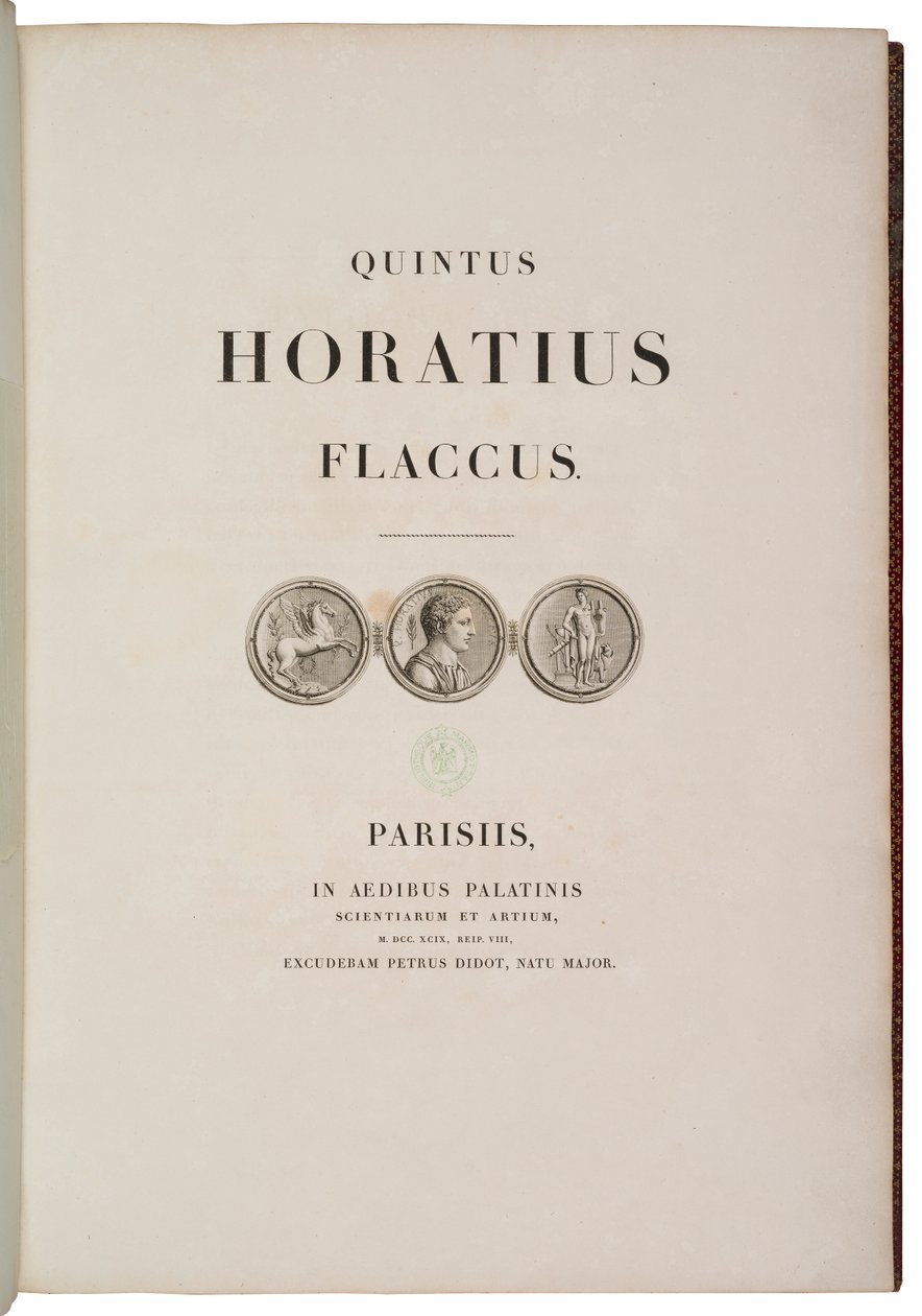 página de título de Horace de Charles Percier