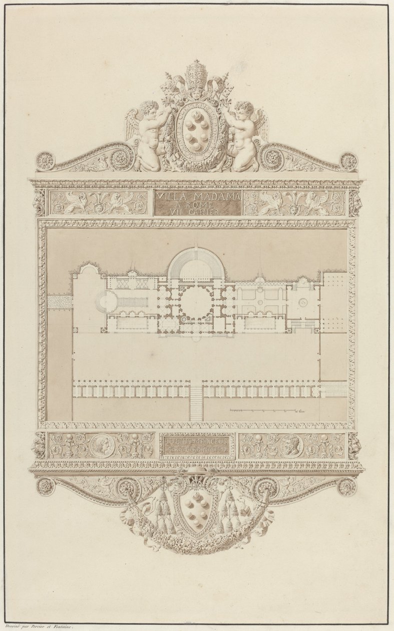 Villa Madama em Roma de Charles Percier and Pierre François Léonard Fontaine