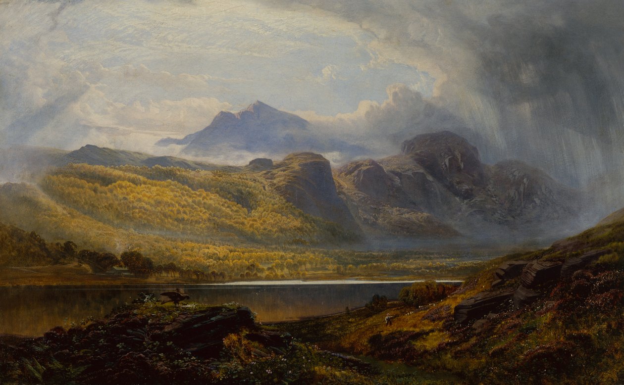 Llyn Crafnant, Moel Siabed na Distância, Norte do País de Gales de Charles Pettitt