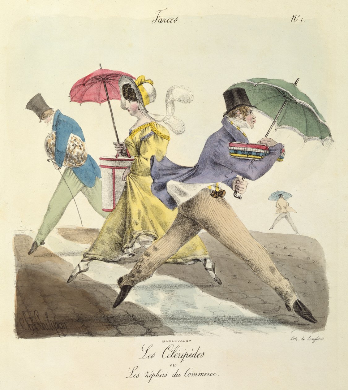 Os Celeripedes ou Os Zéfiros do Comércio de Charles Philipon