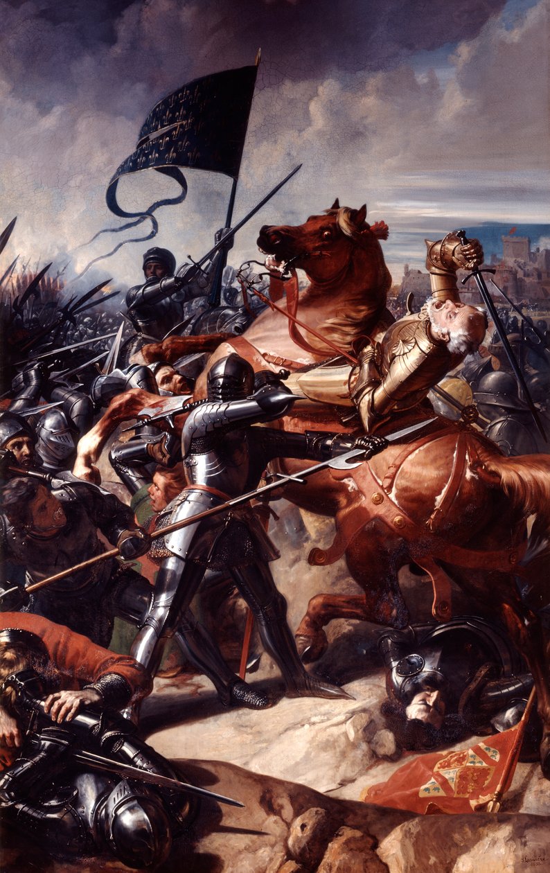 Batalha de Castillon, 1453 Século XIX de Charles Philippe Auguste Lariviere