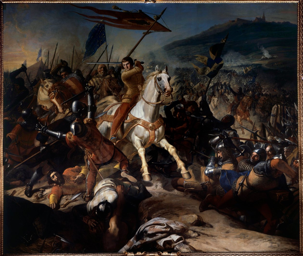 Guerras Flamengas: "A Batalha de Mons en Puelle em 18 de agosto de Charles Philippe Lariviere