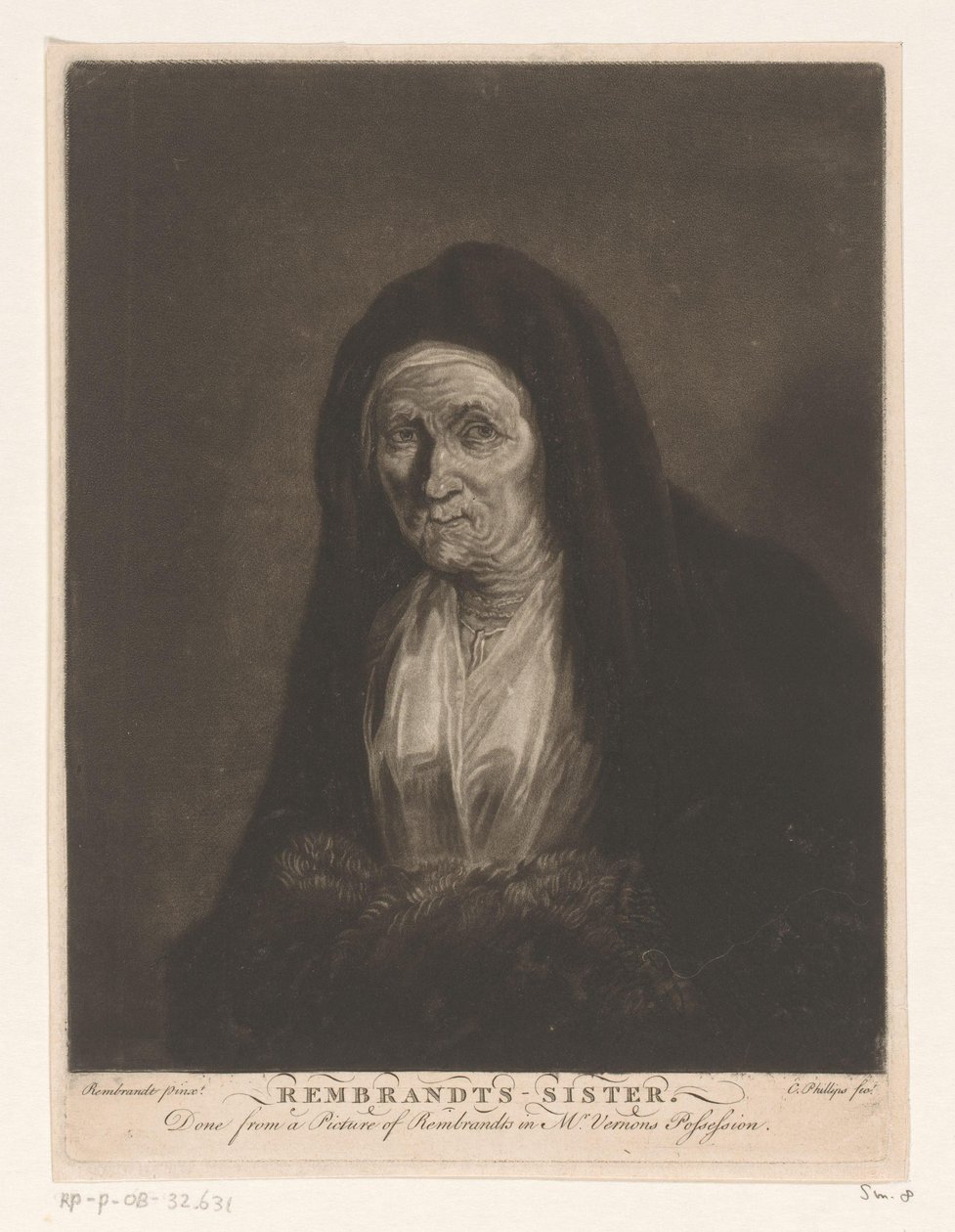 Retrato de uma mulher idosa desconhecida
Rembrandts - irmã (título sobre o objecto) de Charles Phillips