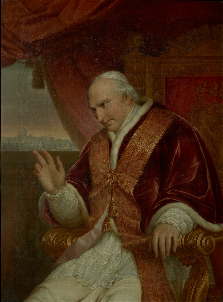 Retrato do Papa Pio VIII 1761-1830, 1828. de Charles Picqué
