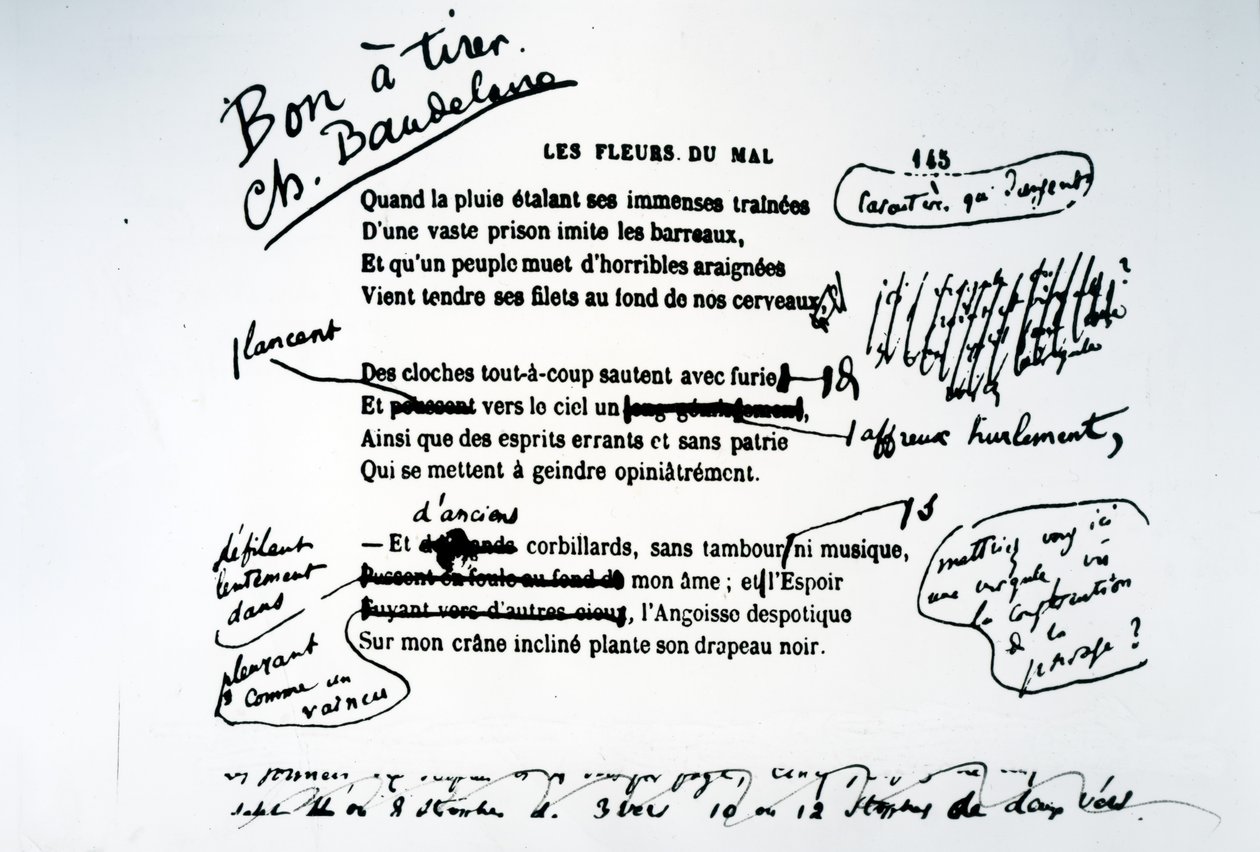 Prova Corrigida das Flores do Mal de Charles Pierre Baudelaire