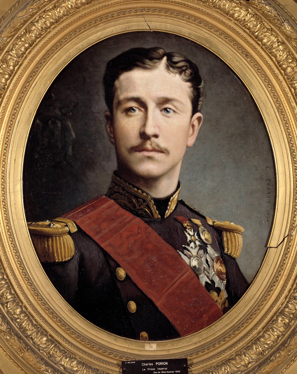 Retrato do Príncipe Imperial Eugene Luís Napoleão (1856 - 1879), filho de Napoleão III. Pintura de Charles Porion (século XIX) de Charles Porion