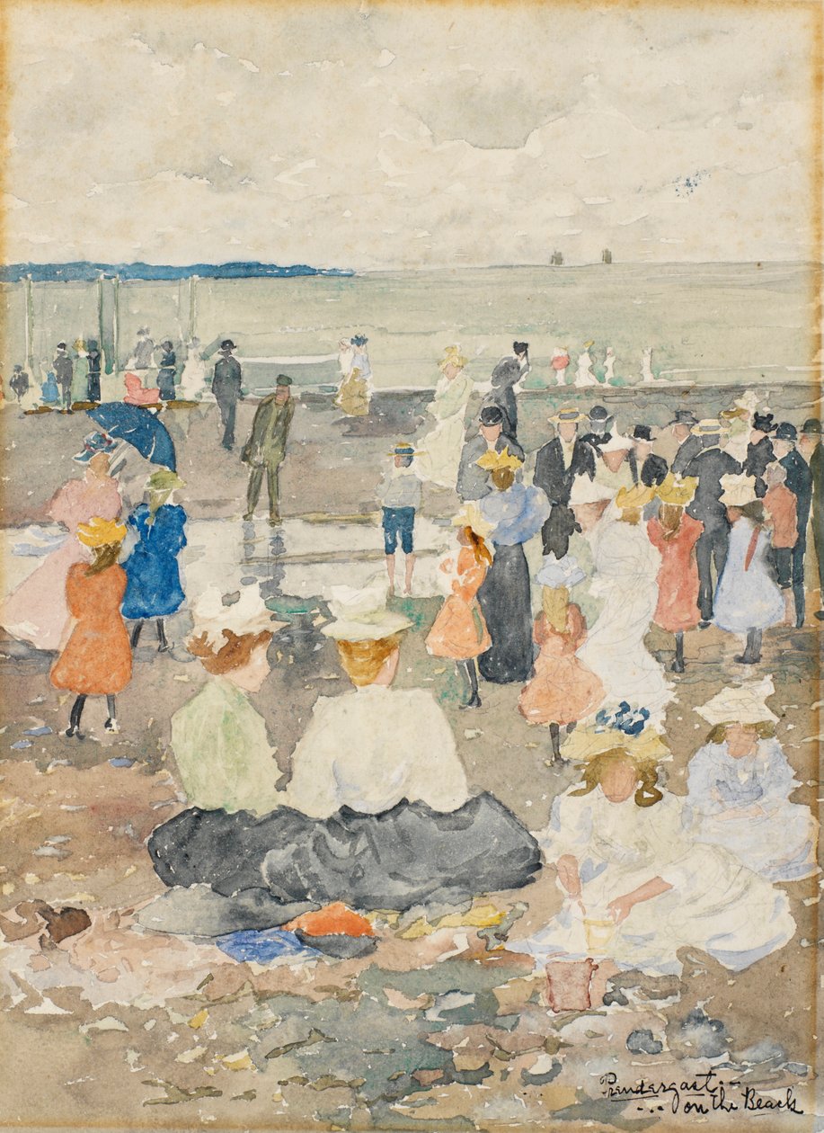 Na praia de Charles Prendergast