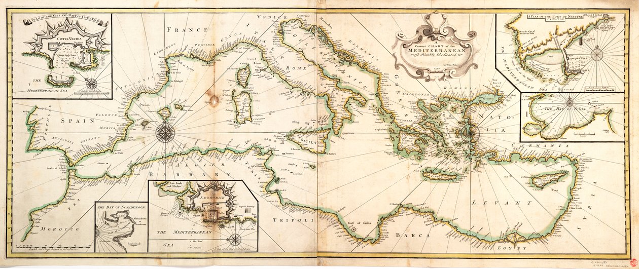 Carta do Mediterrâneo de Charles Price
