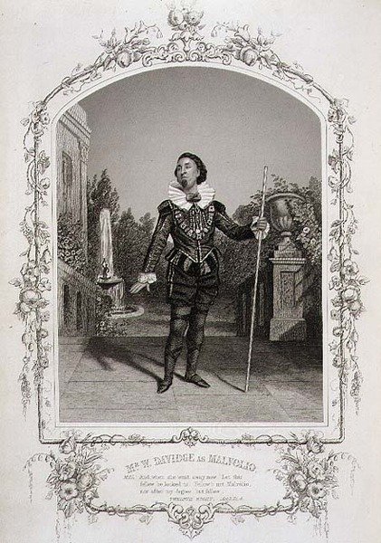 Sr. W. Davidge como Malvolio, Acto III Cena 4 da 