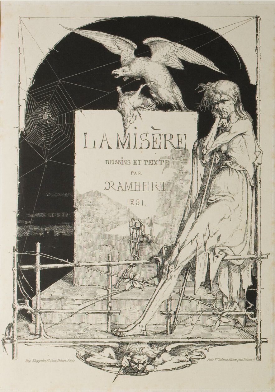 Página de título de Misery de Charles Rambert