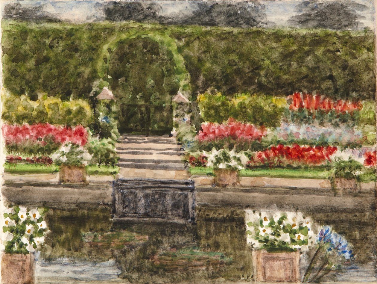 O Jardim Afundado (aquarela sobre papel) de Charles Randal