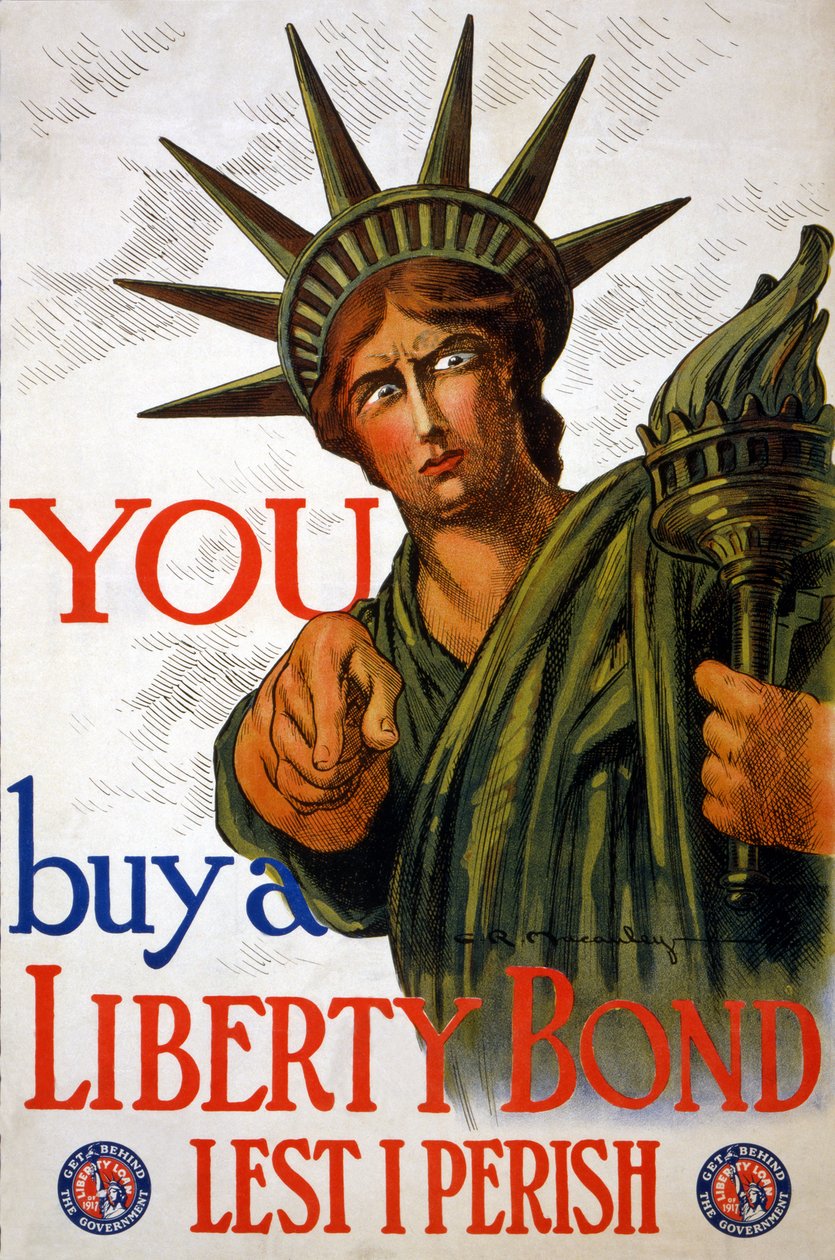 VOCÊ compra uma ligação da liberdade, 1917 de Charles Raymond Macauley