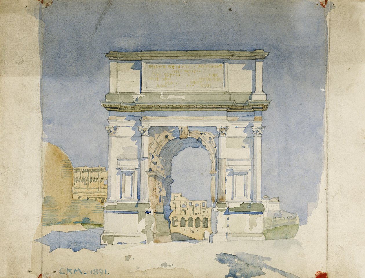 Arco de Tito, Roma, 1891 de Charles Rennie Mackintosh