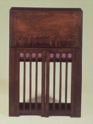 Secretária (madeira) (fechada) de Charles Rennie Mackintosh