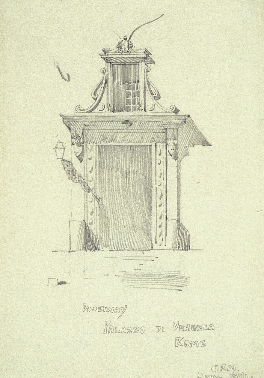 Porta, Palazzo di Venezia, Roma de Charles Rennie Mackintosh