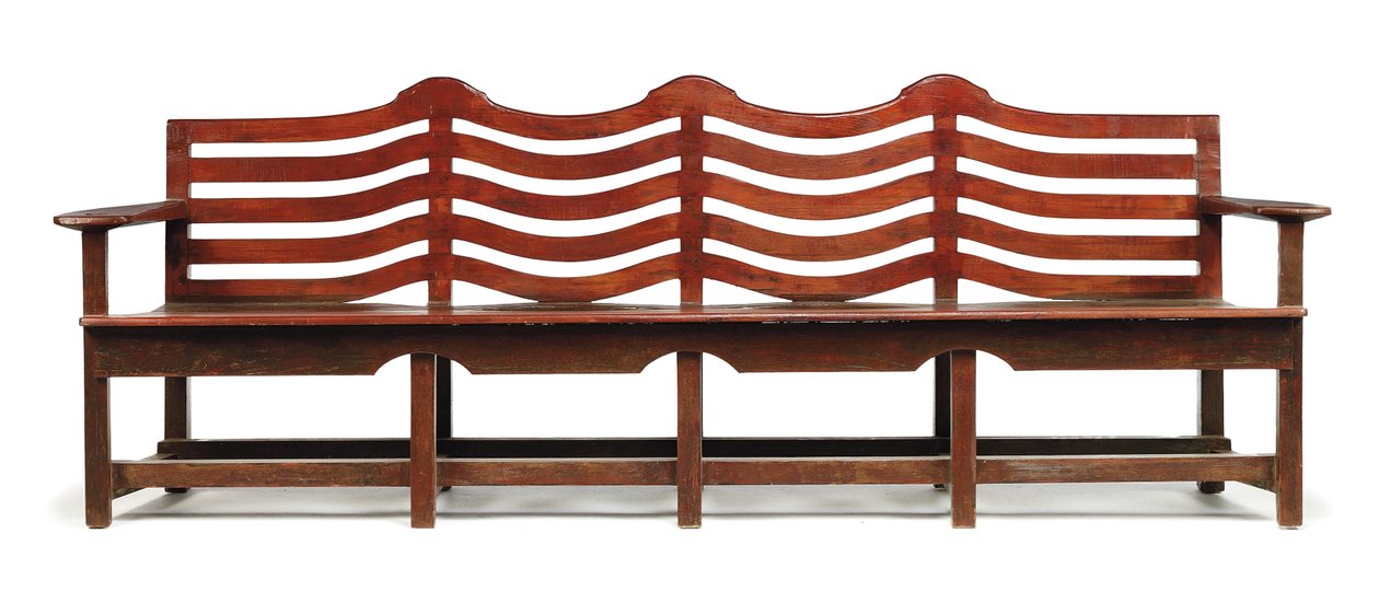 Banco de jardim para Hill House, c.1912 (carvalho manchado) de Charles Rennie Mackintosh