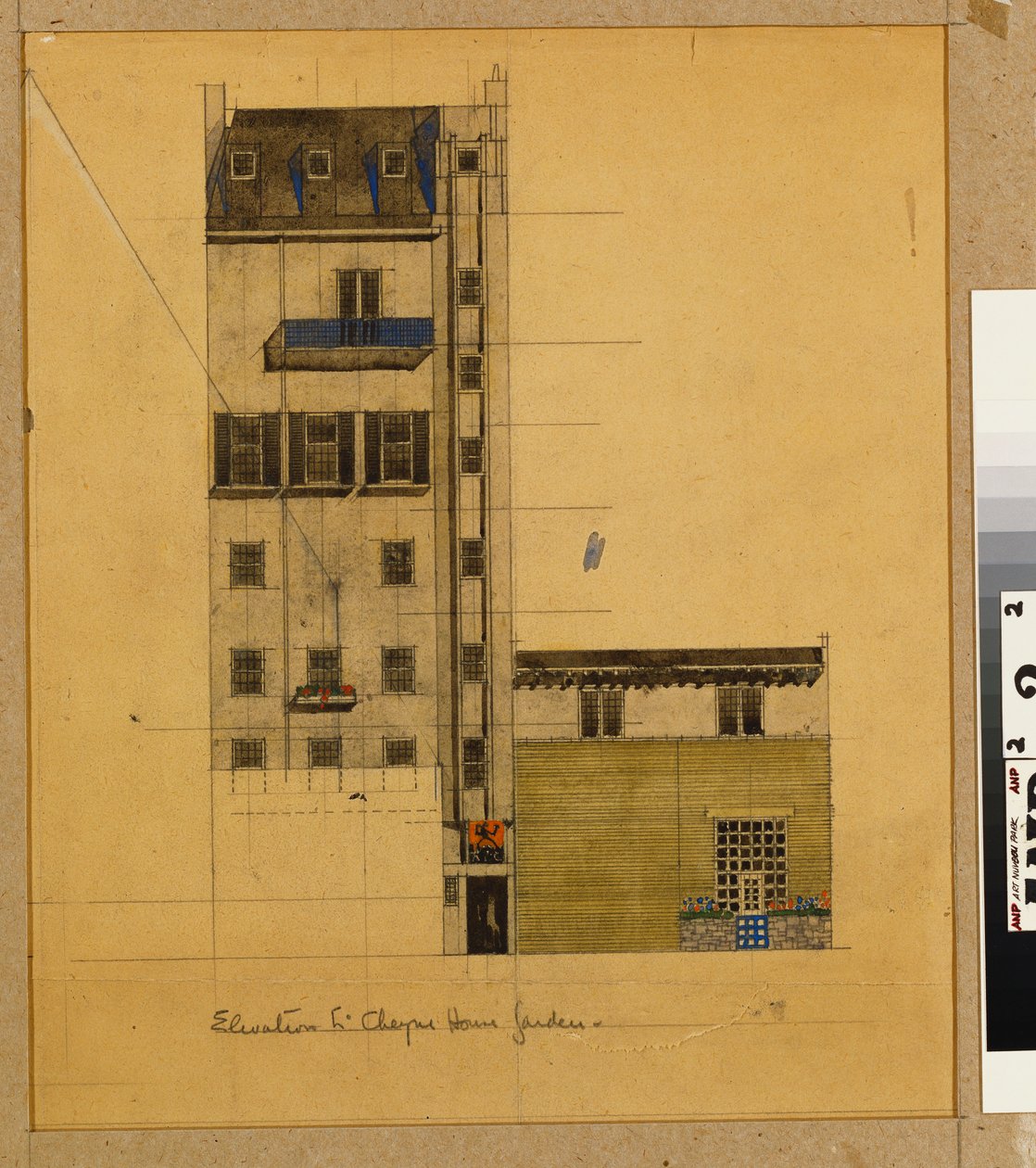 Londres, Elevação do Estúdio Proposto em Glebe Place e Upper Cheyne Walk de Charles Rennie Mackintosh