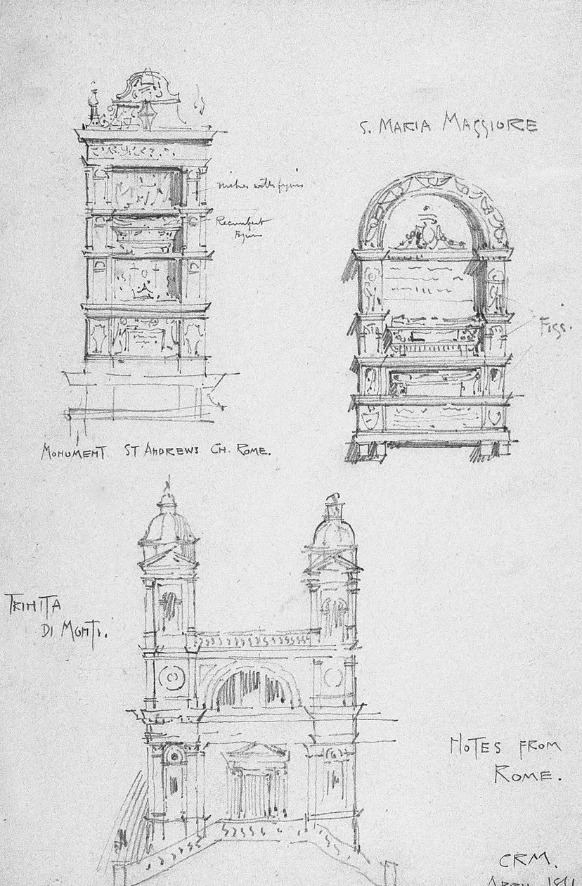 Notas de Roma, 1891 de Charles Rennie Mackintosh