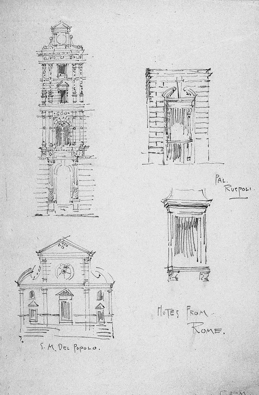 Notas de Roma, 1891 de Charles Rennie Mackintosh