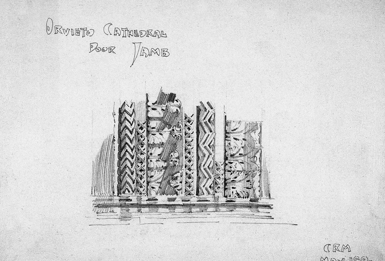 Orlaeto da porta da catedral de 1891 de Charles Rennie Mackintosh