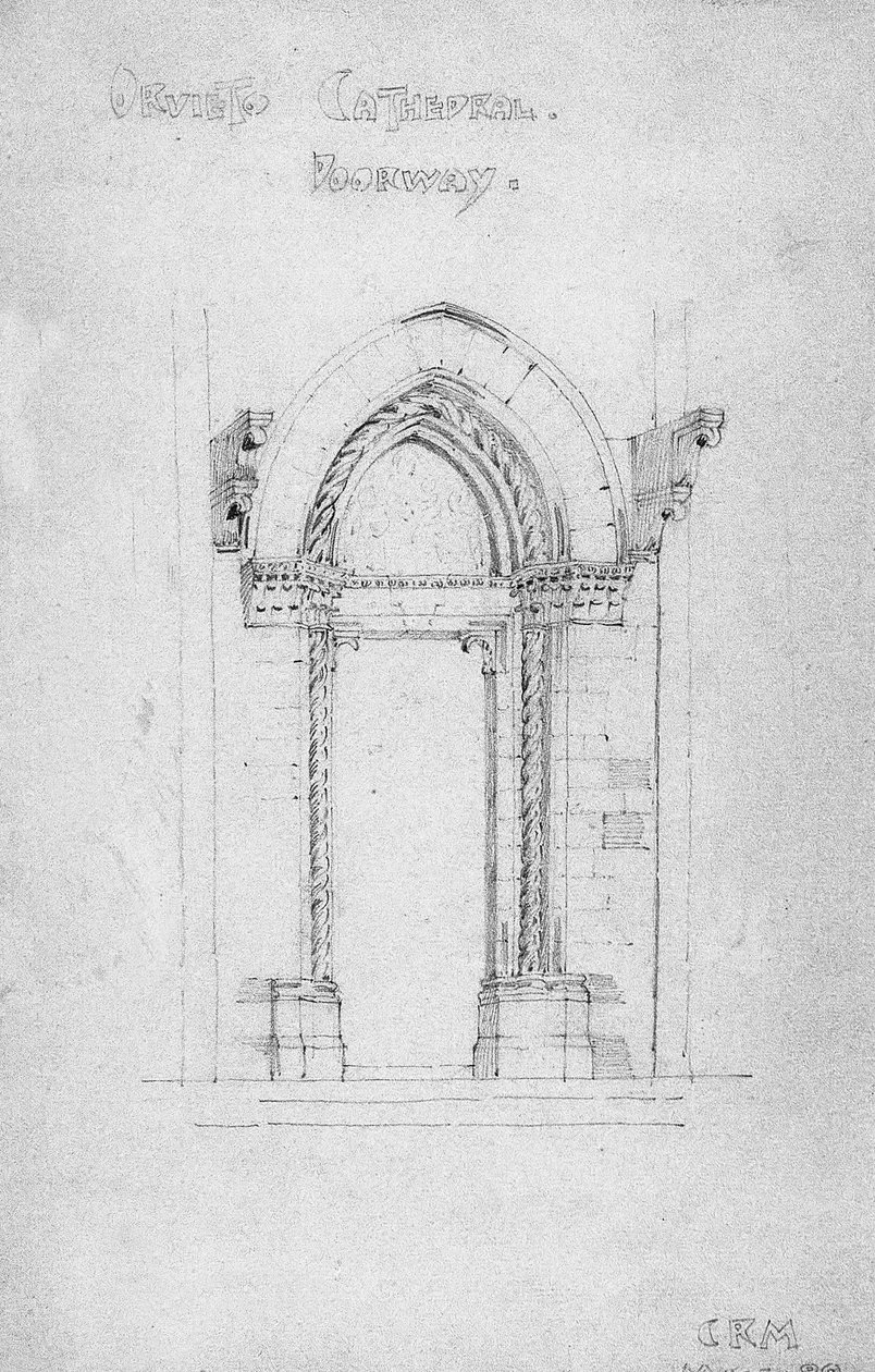 Porta da Catedral de Orvieto, 1891 de Charles Rennie Mackintosh