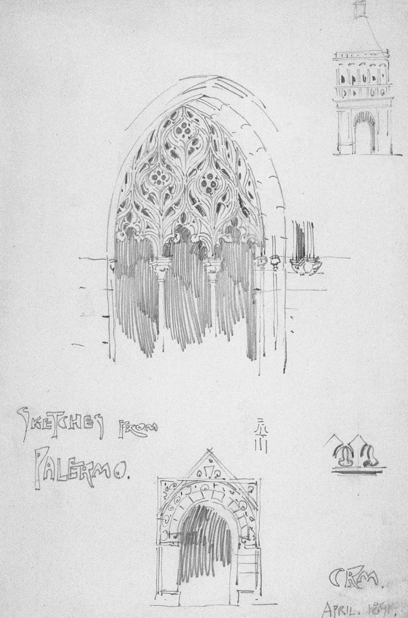 Esboços de Palermo de Charles Rennie Mackintosh